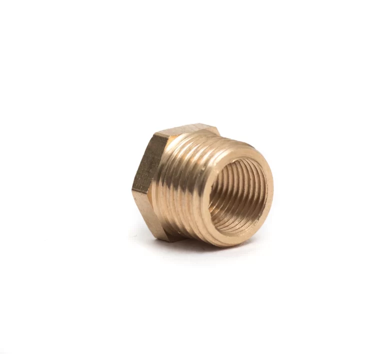 Brass Thread Adapter – 1/8" Male to 1/4" Female