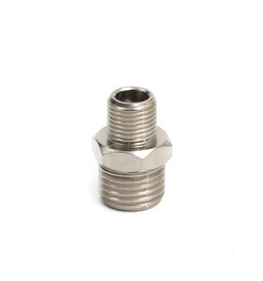 Metal Thread Adapter – 1/4" Male to 1/8" Male - Image 2